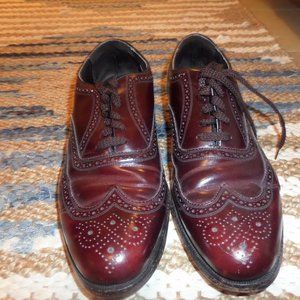 Burgandy rich wingtip Men's shoes